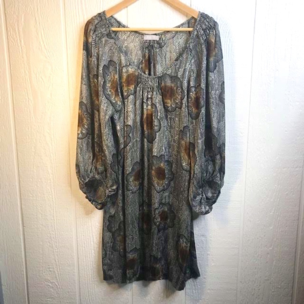 BHATTI PARIS FLORAL LACEY SHEER TUNIC/DRESS SZ. XL